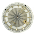 UP 시간 마커가있는 Guilloche Pattern Pearl Dial