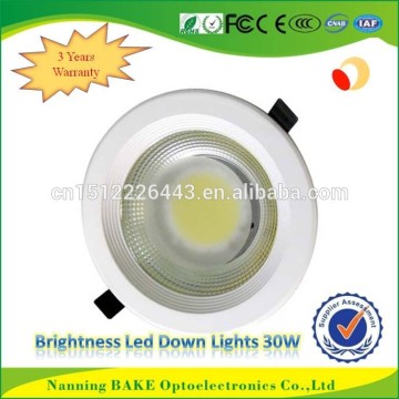 ip 65 good heat dissipation long life span 30w cob led downlight