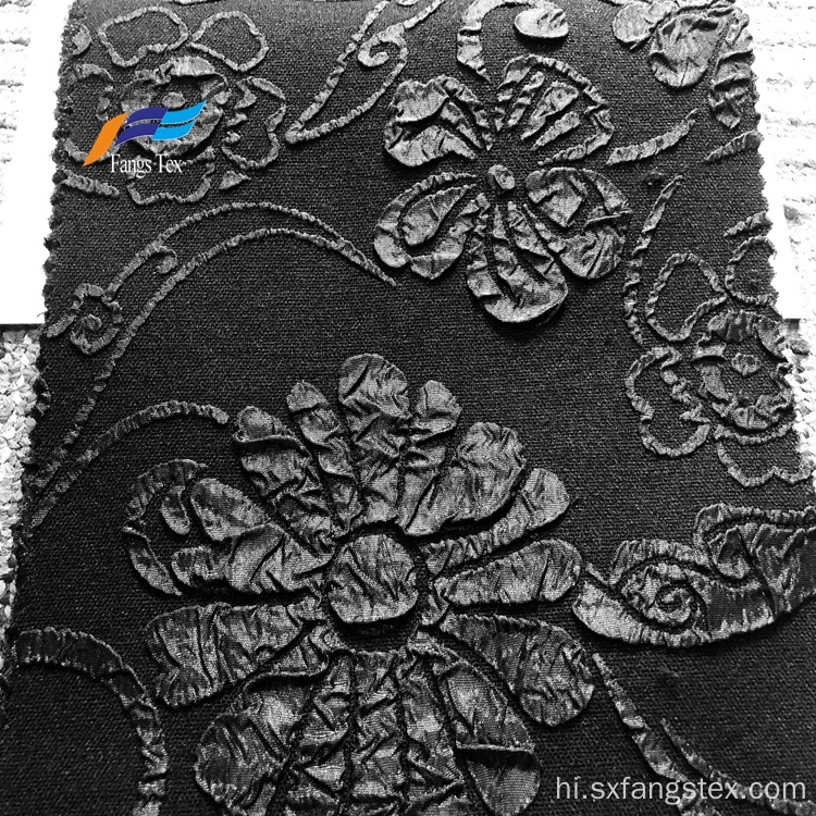 औपचारिक काले के साथ पॉलिएस्टर fokuro jacquard कपड़े