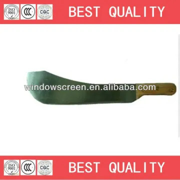 matchet with brown wooden handle