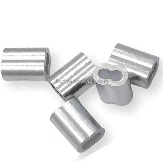 6063 Aluminum Sleeve for Steel Wire Rope: Single Hole Oval Double Shape