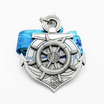 Pingat Anchor 3D Silver Metal Custom