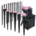 18pcs Luxury Bling Light Black Makeup Brushes Set