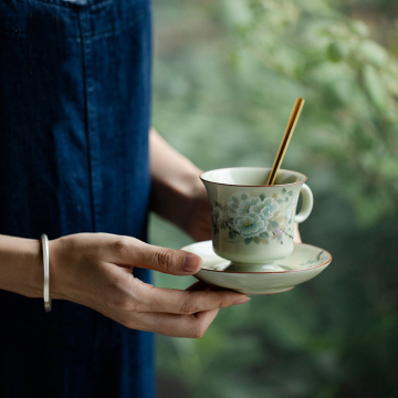 Ceramic Coffee Cup and Plate Set 100ml