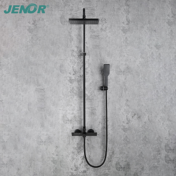 Matte Black Three Functions Waterfall Bathroom shower set