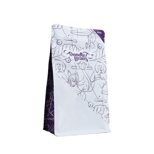 Tilpasset utskriftsblokk bunnkaffepose med glidelås