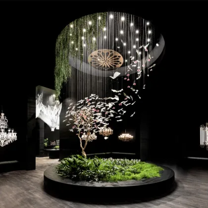 Creative Bird Chandelier: Art Hotel Project Sea Gull Wings Glass Chandelier for Villa Indoor Decoration