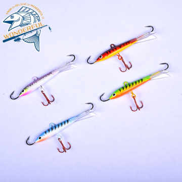 83mm 18G Sert Yapay Biyonik Metal Batan Jigging Buz balıkçılığı için - 4 renk