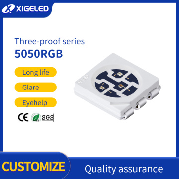 Cuentas de lámpara SMD serie 5050RGB de tres pruebas led