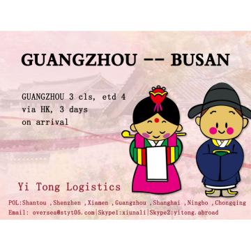 Guangzhou Sea Freight to Busan