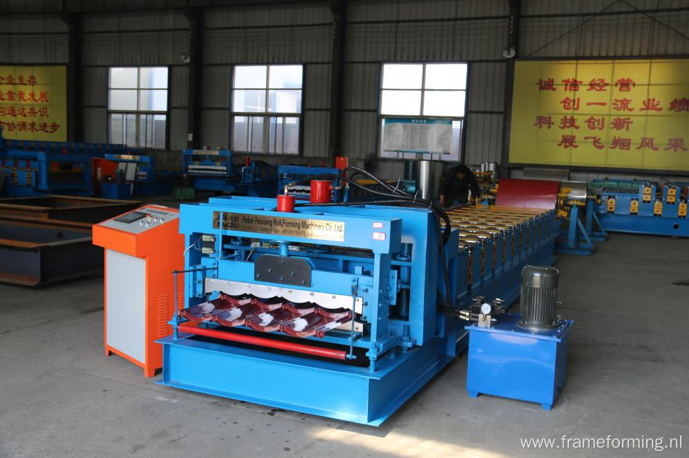 Arc glazed steel roofing tile sheet roll forming machine