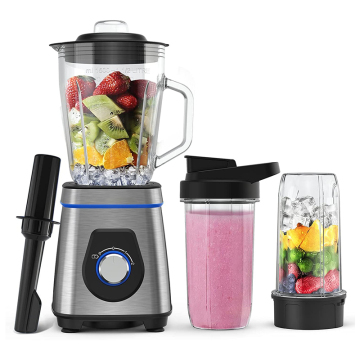 Glass Smoothie Blender with 6 Stainless Steel Blades & 2 Speeds + Pulse Function