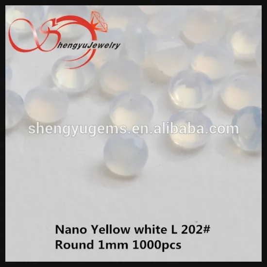High quality round cut synthetic nano white marble stone spinel stone