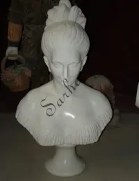 indoor decoration beautiful girl marble bust
