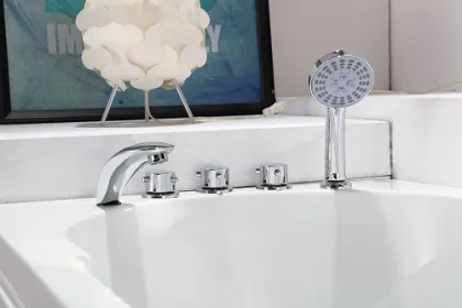 Oxygen Infused Water Acryli Cheap Massage SPA Bathtub Corner Design