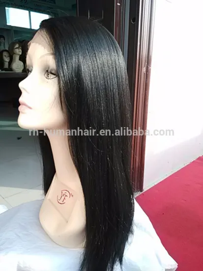 Long lasting 26 inch yaki straight synthetic wigs lace front