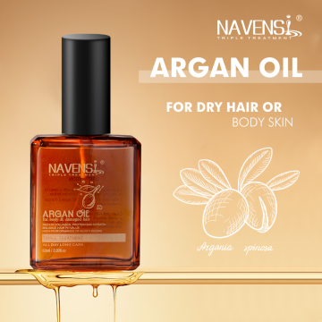 Navensi Organic Argan Oil Serum - Anti -Frizz และซ่อมแซมผมแห้งและเสียหาย