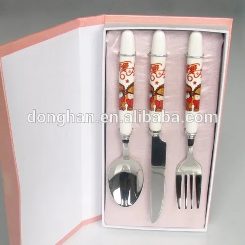 stainless steel spoon with Ceramic handle