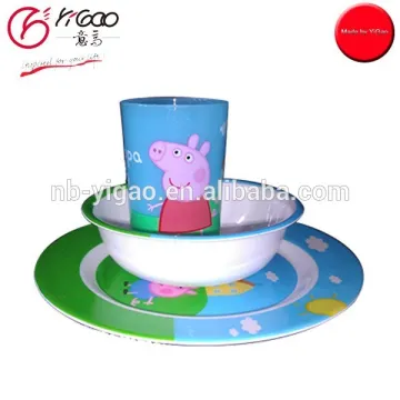 102767 New Design Melamine Kids Dinner Set 3pcs