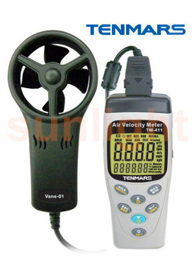TM-414 Multifunction Anemometer Velocity/Flow/Temp./RH/Pressure with Datalogger