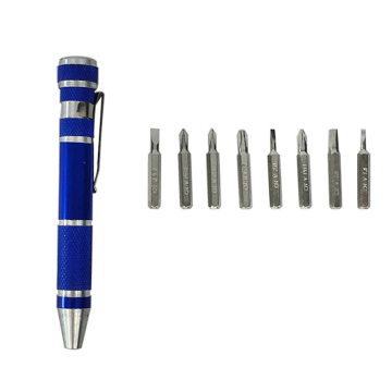 8-in-1 Precision Screwdriver Set: Aluminium Alloy Pen Type Telecommunication Tool