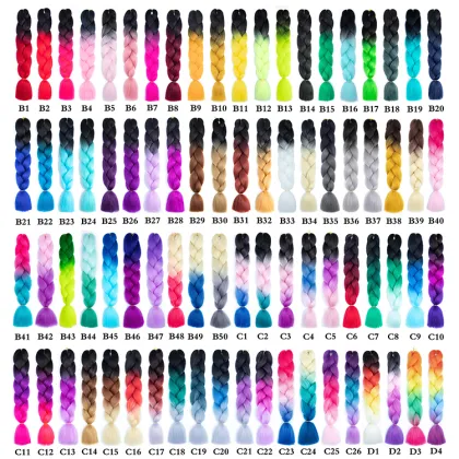 Aisi Hair High Quality Jumbo Braiding Hair Extensions Heat Resistant Synthetic Fiber Braiding Hair Extensions