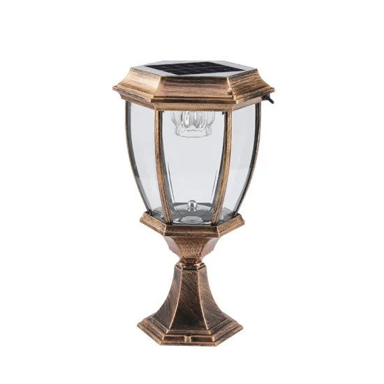 European Style Aluminum Gate Solar LED Pillar Light