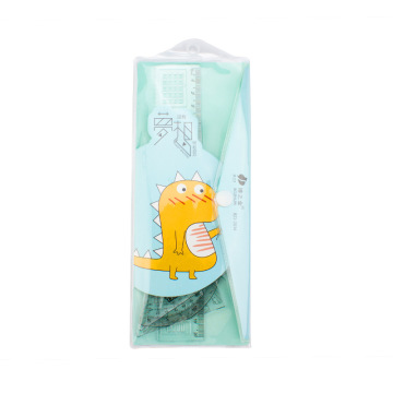Creative Cartoon Kawaii Plastic Ruler Set - Multifunctional Stationery