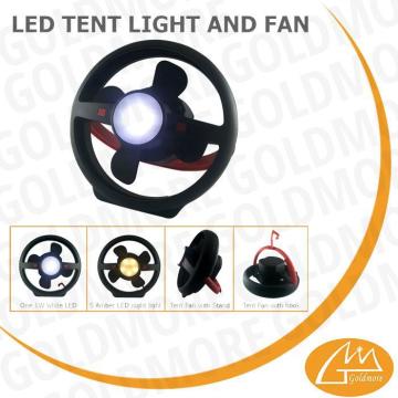 Eenvoudig draagbaar draagbare draagbare waterdichte 18650 Li-Battery 10 LED Camping Tent Fan met haak