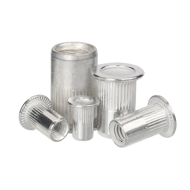 100Pcs Aluminum Flat Head Rivet Nuts Set M3 M4 M5 M6 M8 Rivet Nuts Insert Rivets Mix Size
