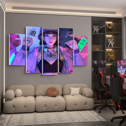 Creative Anime-Inspired Aluminum Decorative Poster Canvas Painting