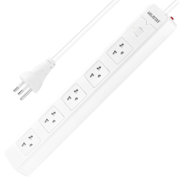 TISI Certified 5 Gang Power Strip with Safety Plug for Thailand Socket