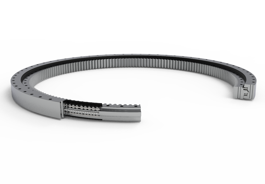 میز گردان استوانه ای شش ردیفه با دندانه روی حلقه بیرونی