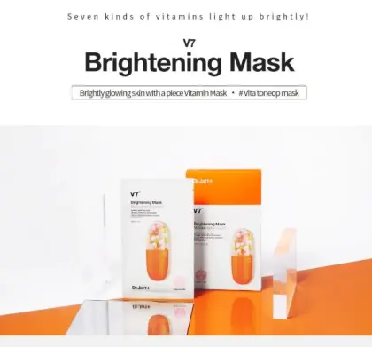 DR.JART+ V7 Brightening Mask 5 Sheets Korean Skin Care - Brightening & Hydrating Face Mask