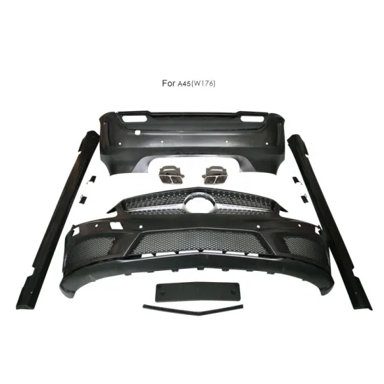 A-Class W176 to A45 Body Kit: Full Set Front and Rear Bumper Assy for Mercedes