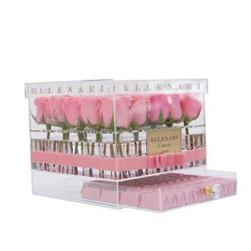 Personalized Wedding Gift: Clear Acrylic Box for Flower Display