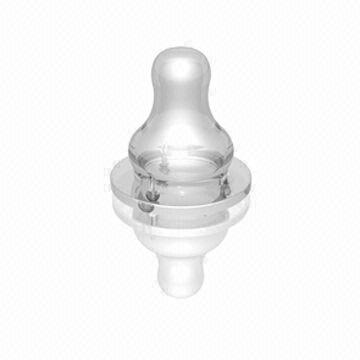 Baby Teat, Made of 100% Food-grade Silicone, Comply with European Standard