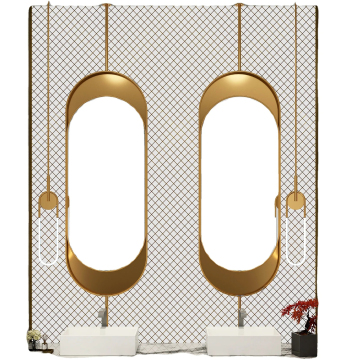 Hospitality Oval Ceiling Mirror with Lights for Bathroom