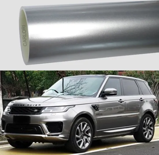 metallic gloss silver wrap vinyl