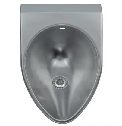 Wall hung stainless steel urinal