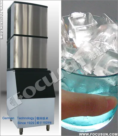 medium capcity cube ice machine with ice bin