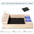 Foldable Bench Seat Waterproof Cover Bottom Sandbox