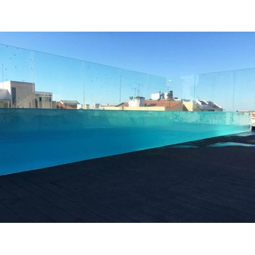 Vidro acrílico espesso transparente personalizado para piscina