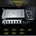 Stainless Steel LED concealed thermostatic ceiling mounted waterfall rain shower head