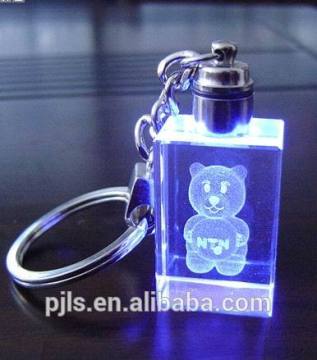 3D Laser LED crystal keychain