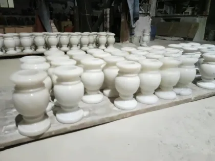 Wholesale White Marble Stone Vases for Cemetery Tombstones