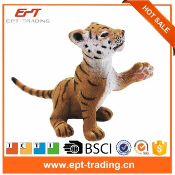 Lovely 2.6inch realistic mini plastic animal toys tiger model