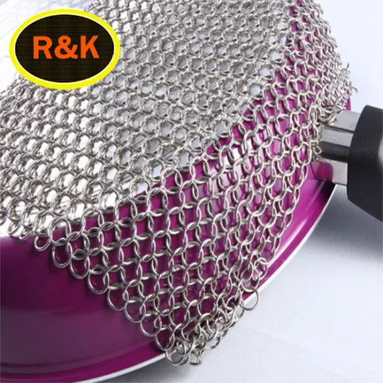 8*6 inch ss chainmail pan scrubber