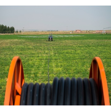 Water spray hose reel irrigation system boom models