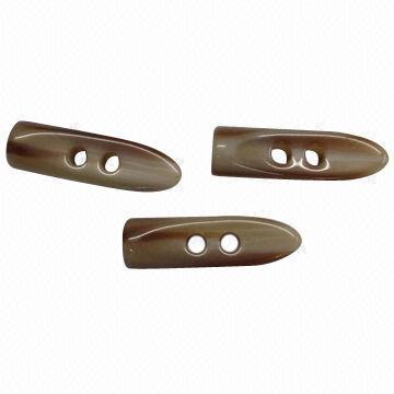 50mm Long Brown Horn Toggle Button in Brown Color for Coat